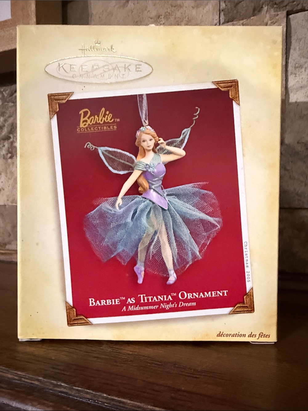Hallmark Barbie Titania Ornament in Lavender and Teal